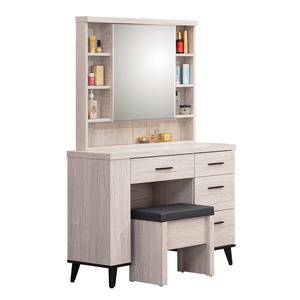【唯熙傢俱】凱熙橡木白3.2尺化妝台