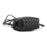 BOTTEGA VENETA Candy Loop 小羊皮迷你相機斜背包/黑色, , large