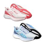 DIADORA迪亞多那 清風輕量慢跑鞋 女運動鞋 女鞋 飛織 透氣 吸震 回彈 增高 厚底 保護後跟 高彈 止滑 粉 藍, , large