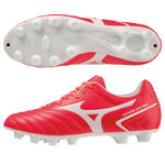 [秉宸] MIZUNO MONARCIDA NEO II 兒童足球釘鞋 紅白 釘鞋 P1GB232564 23FWO, , large