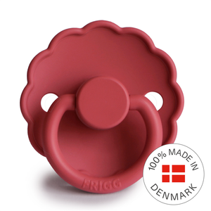 FRIGG Daisy - Round Silicone Pacifier - Scarlet - Size 2