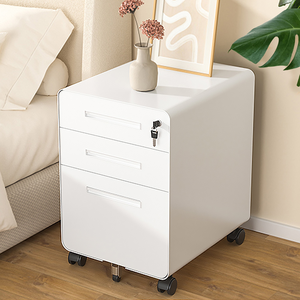 【AOTTO】免安裝附鎖桌下收納抽屜活動櫃(AC-703W)