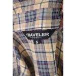 (S) traveler質感棉質格紋藍色長袖上衣二手衣, , large