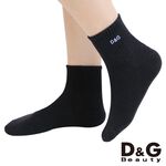 【D&G】素色刺繡1/2少女襪<灰>DL1001 短襪 襪子, , large