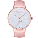 [MEDOTA] Marble collection pink leather strap watch / MB-6802, , large