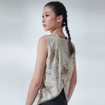 YOGA FLOW Striking Out Split - 寬肩背開衩罩衫 - 佩斯利花紋 Paisley, , large