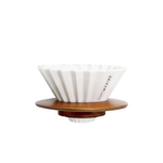 ORIGAMI Dripper S with Wooden Holder (Matt Beige), , large