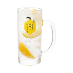 Lemon soda glass with handle, , large