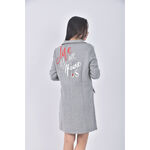 (S) moma質感棉質高領灰色洋裝二手衣, , large