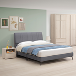 【唯熙傢俱】卡特岩灰色5尺雙人床, , large