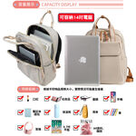 SPRING-尼龍手提後背包韓版時尚商務通勤後背包大容量後背包旅行後背包-多色, , large