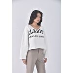 (XL) ideal tyge質感修身短版白色長袖上衣二手衣, , large
