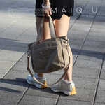 【MQ】FRIEDA 三用多層托特包 大款-奶茶色  斜紋尼龍 防潑水 耐髒耐磨 手提袋 多夾層 大容量, , large