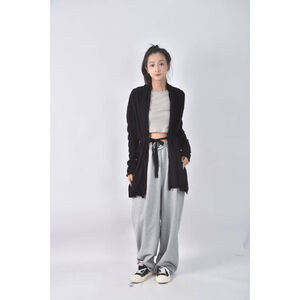 (XL) zara綁帶黑色外套二手衣