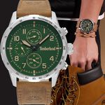 Timberland 天柏嵐 CAMPTON系列 三眼多功能手錶-綠 TDWGF0055402, , large