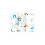 Bonne Nuit 竹纖維包巾(三入裝)-藍天夢想, , large