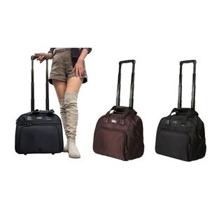 ~雪黛屋~YESON 14吋商務單向拉桿箱二主袋+外袋共四層多層袋可A4資料夾電腦MIT無敵高單數防水尼龍布Y92214