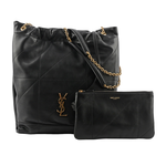 YSL Jamie 4.3 菱格紋小羊皮附小袋肩背包/黑色, , large