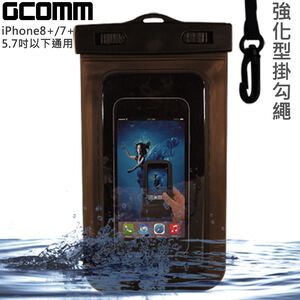 GCOMM IPX8 雙扣鎖高規格手機防水袋 5.7吋以下通用 清透黑