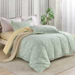 【Betrise】Let's Walk Together | Environmentally friendly printing and dyeing anti-mite and antibacterial 100% combed cotton dual-purpose quilt and bed sheet set - Large size, , large