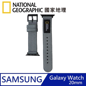 National Geographic 國家地理 Galaxy Watch Nato Strap 尼龍錶帶 適用 Galaxy Watch 20mm - 灰色