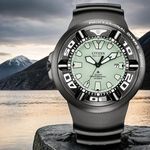CITIZEN 星辰 PROMASTER 限量 光動能300米潛水手錶 送禮-黑x夜光 BJ8055-04X, , large