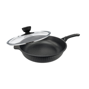 PERFECT 理想牌 韓國石墨烯不沾深型平底鍋無蓋附蓋IH 附蓋28cm-Leidea樂德兒