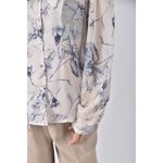 (S) amy company質感花紋白色短袖上衣二手衣, , large
