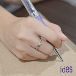 [ides愛蒂思] 情人禮系列設計款30分F/VS1頂級3EX車工鑽石戒指/相隨  (戒圍請於訂單備註), , large