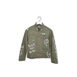 Men's military green work jacket, , large