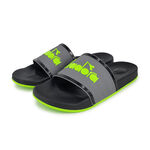 DIADORA迪亞多那 防水止滑運動拖鞋 男鞋 休閒 不吸汗 柔軟 吸衝 舒壓 足弓支撐 耐穿 耐磨 止滑 灰紅 黑綠, 灰紅,28, large