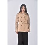 (S) nautica質感棉質棕色綁帶外套二手衣, , large