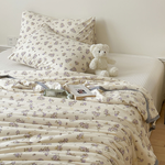 【Betrise】Small purple flowers | Lazy soft Q knitted cotton antibacterial soy fiber air-conditioning quilt/cooling quilt (150x200cm), , large