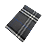 BURBERRY 基本款經典格紋喀什米爾圍巾/暗炭灰色, , large