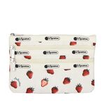 |快速出貨|Lesportsac 3-zip Cosmetic 三層拉鍊化妝包 送禮推薦-莓果輕舞, , large