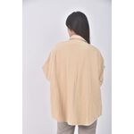 (L) genquo質感燈芯絨杏色外套二手衣, , large