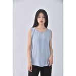 (S) blue shop質感無袖藍色上衣二手衣, , large