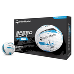 TaylorMade SpeedSoft Ink Golf Balls – 12-Pack | Blue Edition, , large