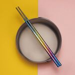 【純鈦冰晶八方筷 繽紛彩】鈦筷 環保筷 筷子 餐具 鈦餐具 環保餐具 露營, , large