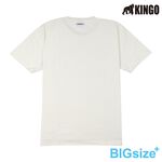 KINGO-大尺碼-男款 圓領T恤-米白-413112, , large