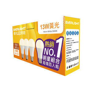 Everlight 13W LED Lamp 4pcs