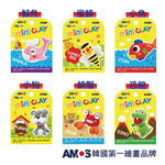 【韓國AMOS】4色迷你主題超輕黏土6入組, , large