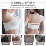 [夢巴黎]  前扣爆乳半杯內衣 小胸內衣 平口內衣 集中內衣 無痕內衣 無鋼圈內衣 前扣式內衣 內衣 無肩帶內衣 內褲, 咖啡, large
