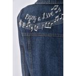 (M) 【房業涵私服】liz lisa丹寧牛仔音符刺繡藍色外套二手衣, , large