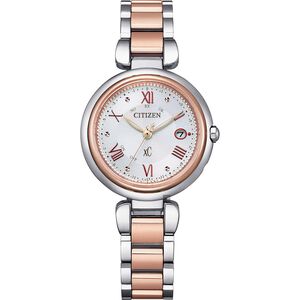 CITIZEN 星辰 XC 鈦金屬光動能電波萬年曆女錶 ES9469-59A