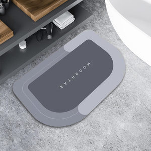 Soft diatomaceous earth water-absorbing non-slip floor mat with color printing