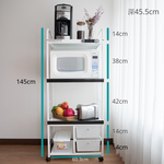 2pull-out panel, 2 drawers,4-tier rice bucket storage rack, , large