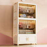 【AOTTO】簡約80面寬雙開門附輪收納衣櫃(AT-080), , large