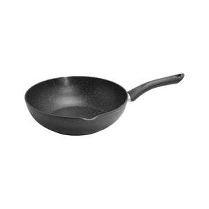 【Buffalo牛頭牌】原石不沾平圓炒鍋26cm(IH/電磁爐適用)