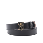 BURBERRY TB Logo 小牛皮寬2cm皮帶 L /黑色, , large